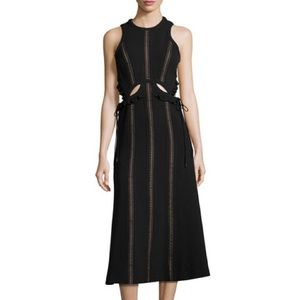 Self Portrait Sleeveless CutOut Midi Dress